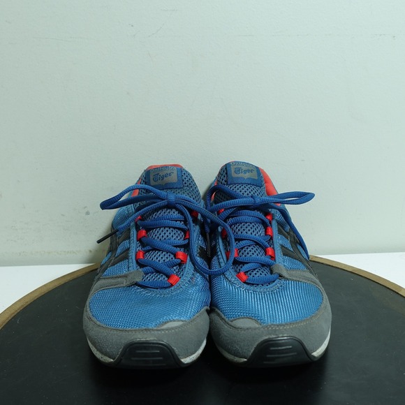 Onitsuka Tiger by ASICS Shaw Runner Sneakers Men 7 Blue Gray Red Retro Athletic - Picture 3 of 11